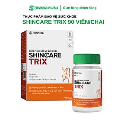 [Hộp 90 Viên] Viên Uống SHINCARE TRIX - Hỗ trợ làm bền thành mạch máu, giảm triệu chứng suy giãn tĩnh mạch do thành mạch kém - SHINPOONG PHARMA