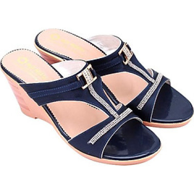 Dép Nữ Cao Gót Huy Hoàng HT7068 - Xanh