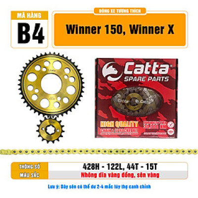 Nhông sên dĩa WINNER 150/X MẪU MỚI (Nhông Dĩa Vàng Đồng, Sên Vàng) - Nhông sên dĩa CATTA chất lượng cao