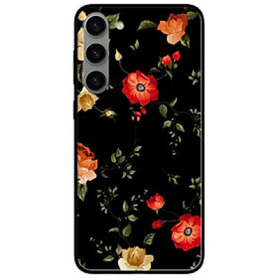 Ốp lưng dành cho Samsung S23 - S23 Plus - S23 Ultra - A34 5G - A54 5G mẫu Họa Tiết Hoa Hồng Nền Đen