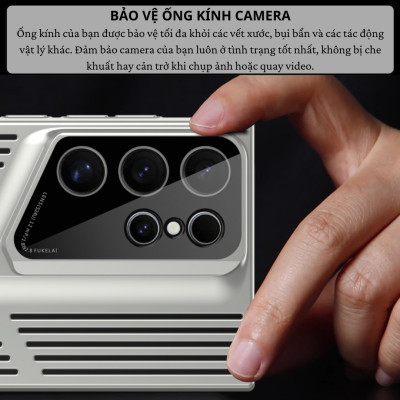 Ốp lưng tản nhiệt chống sốc cho Samsung Galaxy S25 Ultra / S24 Ultra / S23 Ultra / S22 Ultra hiệu HOTCASE Cooling - Làm mát máy, bảo vệ camera, chống va đập - Hàng nhập khẩu