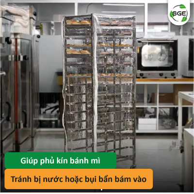 Kệ Inox Khay Bánh/ Xe Hong Bánh SGE  6-10-15-30 tầng khay 46x72cm Chất Liệu Inox, Có Khoá Bánh