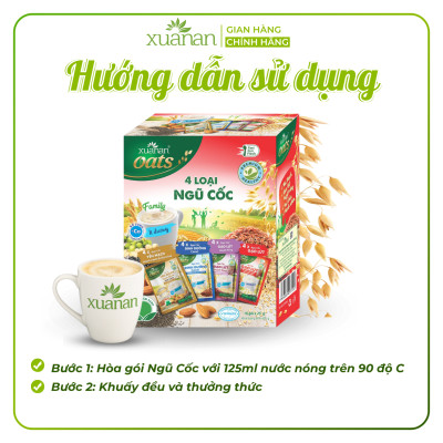 4 Loại Ngũ Cốc Xuân An [ít đường] Hộp 400G {25g*16 gói}