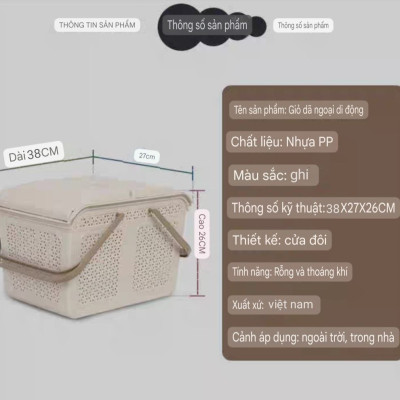 GIỎ ĐỰNG ĐỒ 2 QUAI XÁCH LÀN ĐỰNG ĐỒ CÓ NẮP ĐẬY THÔNG MINH ĐA NĂNG DÀNH CHO MẸ ĐI SINH MÀU SĂC PHONG CÁCH BẮC ÂU