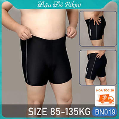 Quần bơi nam BIG SIZE dáng ngắn, đồ bơi cao cấp cho người mập béo, size lớn đến 135kg, chất đẹp co giãn cao, lớp lót thoáng khí nhanh khô, gọn gàng thoải mái | BN019