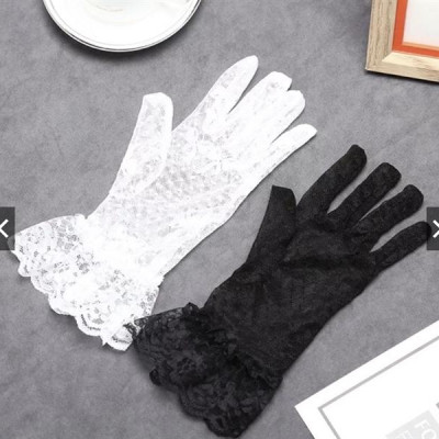 Găng tay lưới nơ chìm ren cổ tay bèo mẫu găng tay cưới cô dâu mới 2022 Giangpkc màu trắng