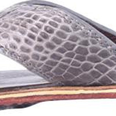 Dép Nam Da Cá Sấu Móng Tay Huy Hoàng HT7218 - Xám