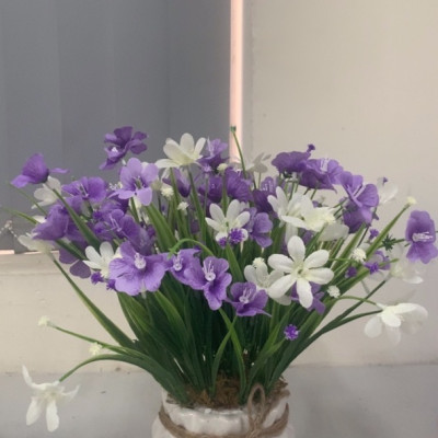 Chậu hoa thuỷ tiên giả cắm sẵn, chất lụa đẹp - Cây giả, hoa lụa Decor trang trí nhà cửa