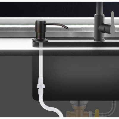 Bộ Vòi Xịt Nước Rửa Chén Inox 304 Gắn Bồn Rửa Chén Kèm Dây Nối Dài 100cm Tới Chai Nước Rửa Chén