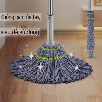 CÂY LAU SỢI VẮT TRỢ LỰC TỰ HÃM THÔNG MINH CÂY LAU MOP SỢI LAU SIÊU THẤM MỀN MẠI VÀ BỀN KHÁNG KHUẨN HÀNG XUẤT KHẨU CAO CẤP - MHW007K65QN