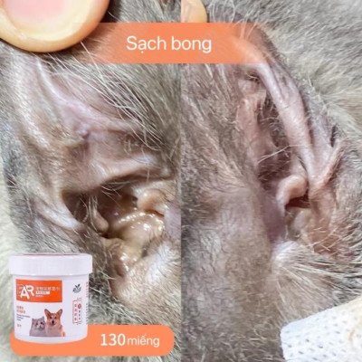 Khăn Ướt Lau Mắt Lau Tai Chiết Xuất Từ Nha Đam An Toàn Cho Chó Mèo Hộp 130 Miếng