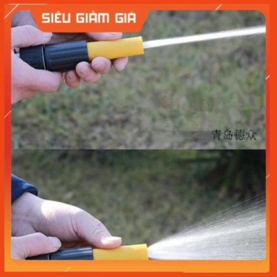 Bộ dây vòi xịt nước rửa xe, tưới cây . tăng áp 3 lần, loại 15m 206622-5 cút sập, nối đen