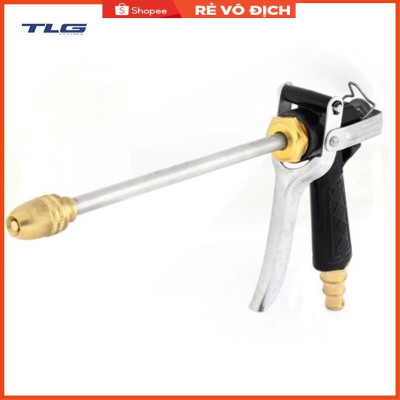 Bộ dây vòi xịt nước rửa xe, tưới cây . tăng áp 3 lần, loại 7m, 10m 206318 đầu đồng, cút đồng, + tặng mở chai