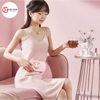 ￼Đai massage giảm đau bụng kinh, máy chườm ấm bụng cho phụ nữ 6 mức độ nóng giảm đau lưng làm tử cung khi đến kì