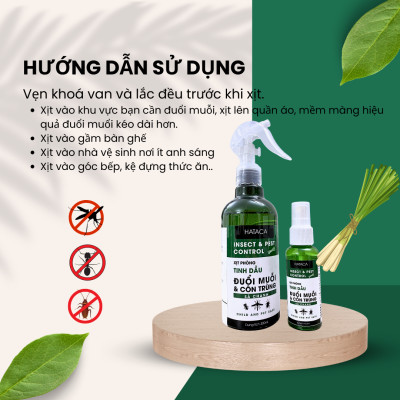 ( Thơm phòng/ đuổi muổi ) Bình xịt đuổi muỗi, côn trùng HATACA -100% thiên nhiên