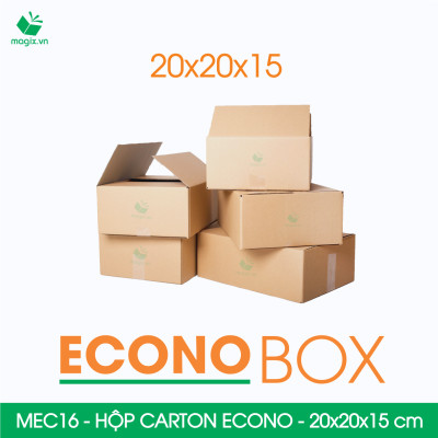 MEC16 - 20x20x15 cm - Combo 20 thùng hộp carton trơn siêu tiết kiệm ECONO