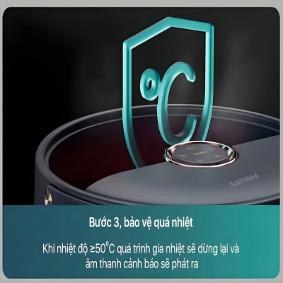 Bồn ngâm chân, kiêm máy massage chân tự động thương hiệu Hà Lan cao cấp Philips PPM5103F - Hàng nhập khẩu