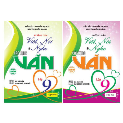Sách - combo hướng dẫn viết nói và nghe các dạng văn lớp 9 tập 1 + tập 2 (HA-MK)
