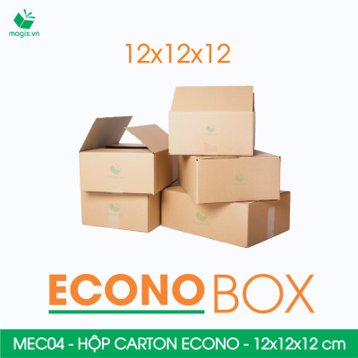 MEC04 - 12x12x12 cm - Combo 60 thùng hộp carton trơn siêu tiết kiệm ECONO