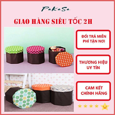 Ghế Hộp Đa Năng Kiêm Hộp Đựng Đồ PaKaSa - Hàng Chính Hãng ( Họa tiết ngẫu nhiên)