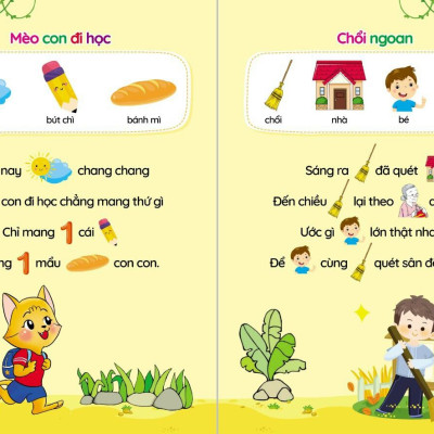 Tủ sách tiềm thức cho bé 0-6 tuổi: Đồng dao - Thơ - Truyện - Câu đố cho bé tập nói, tập đọc (4 quyển) - NTbooks