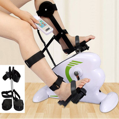 Máy tập phục hồi chức năng Mini Bike (kèm nẹp chân cố định), xe đạp tập phục hồi chức năng bằng điện nhỏ gọn, an toàn, bàn phím bấm linh hoạt dễ sử dụng