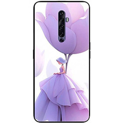 Ốp lưng cho Oppo Reno 2Z - 2F - Reno 6Z - Reno 7Z 5G - 8Z 5G - Reno 8T 4G - Reno 8T 5G - Cô Gái Hoa Tím - Hàng Chính Hãng