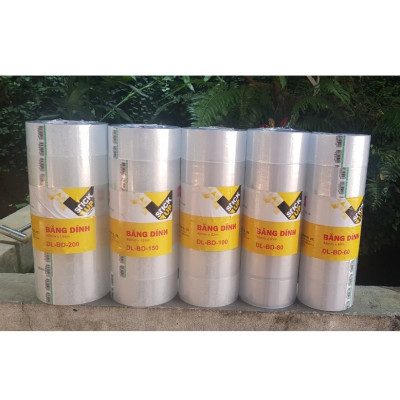 [Lốc 6 Cuộn] Băng Keo Trong , Băng Dính Dán Thùng Đóng Hàng Deli - 60/80/100/150/200 Yards - Dày Dai Chống Nước Khó Đứt 