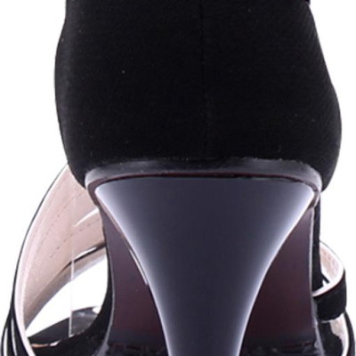 Giày Sandal Nữ Cao Gót Huy Hoàng HT7061 - Đen