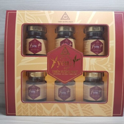 Nước Yến sào Đông Trùng Hạ Thảo (6 hũ x 70 ml) - Thiên Hương Phát Đà Lạt - Quà tặng cao cấp
