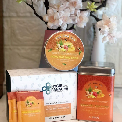 Trà Thảo Dược Gừng Mật Ong Hygie Giúp Giảm Các Triệu Chứng Ho Cảm, Đau Họng, Giảm Buồn Nôn, Giảm Đau Bụng Kinh