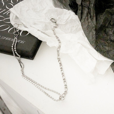 Vòng cổ nữ thời trang chuỗi đá và titan ấn tượng