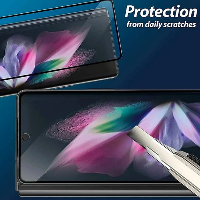 Miếng dán kính cường lực màn hình trước cho Samsung Galaxy Z Fold 7 , Z Fold 6 full 9D hiệu Kuzoom - Hàng nhập khẩu