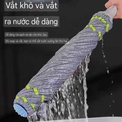 CÂY LAU SỢI VẮT TRỢ LỰC TỰ HÃM THÔNG MINH CÂY LAU MOP SỢI LAU SIÊU THẤM MỀN MẠI VÀ BỀN KHÁNG KHUẨN HÀNG XUẤT KHẨU CAO CẤP - MHW007K65QN