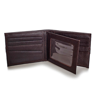 HJ2133 - Bóp nam Huy Hoàng sọc ngang màu nâu