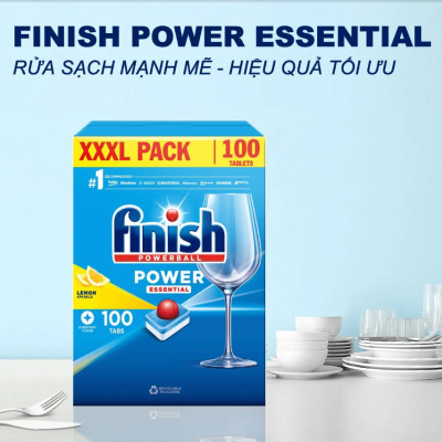 Hộp 100 viên rửa chén Finish Essential  All In 1 Dishwasher Tablets PTT028271