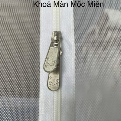 Màn Chụp Tự Bung Đỉnh Vuông Cao Cấp Mộc Miên - Màu Trắng Viền Hồng ( Hình thật )