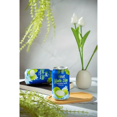 [LỐC 6 LON] Nước ép Dừa, Nước ép trái cây tươi VINUT. Lon 330ml.