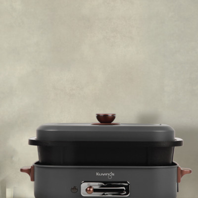 Lẩu nướng điện phủ gốm Ceramic 2 trong 1 Kuvings KMG-200B [4.0L] - Hàng chính hãng
