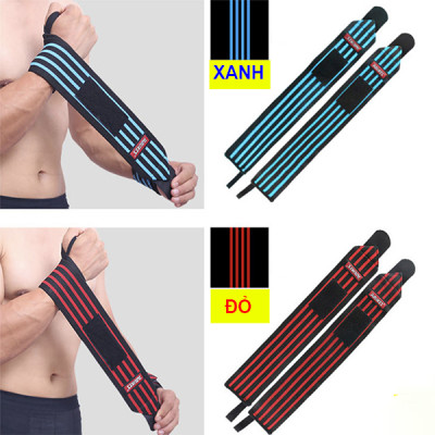 Băng Quấn Bảo Vệ Cổ Tay GYM  Wrist Cao Cấp 60x8cm (1 Đôi)