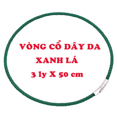 Mặt dây chuyền Phật Đại nhật như lai đá xanh 2.2 x 3.6cm ( size trung ) kèm vòng cổ dây da xanh lá + móc inox, Phật bản mệnh