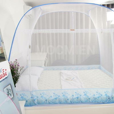 Màn Chụp , Mùng Chụp Cao Cấp Mộc Miên Đỉnh Rộng - Kích Thước 1,4mx2m Trắng Viền Xanh ( Hà Nội )