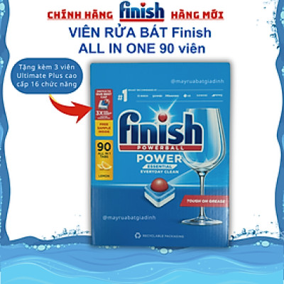 Viên rửa bát Finish Classic 100 viên/ hộp (hương chanh)