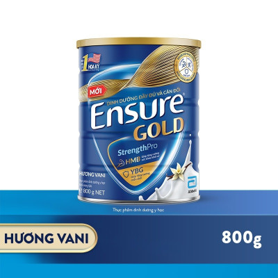 Sữa Bột Ensure Gold Abbott Hương Vani Truyền Thống (HMB) 850g/800g