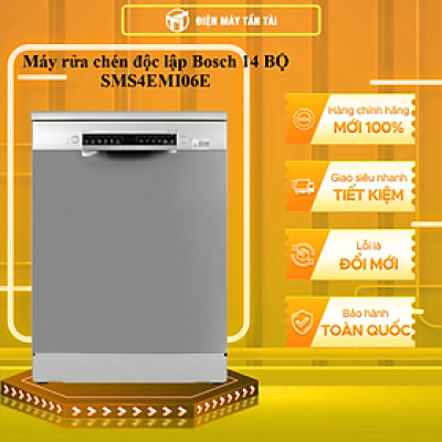 Máy rửa chén bát độc lập Bosch 14 bộ SMS4EMI06E - Series 4 - Hàng chính hãng