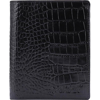 Ví Nam Vân Cá Sấu Kiểu Đứng Huy Hoàng HT2120 (12.5 x 10 cm) - Đen