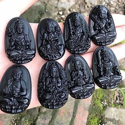 Phật bản mệnh đá tectit đen