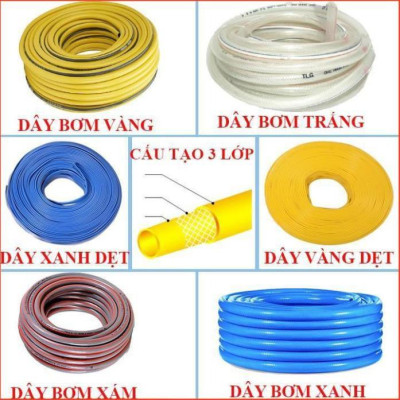 Bộ dây tăng áp 3 lần vòi xịt nước rửa xe, tưới cây loại 3-5m(cút nhựa nối nhựa đen) 206843