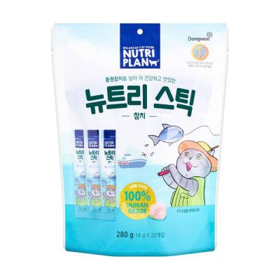 Súp thưởng cho mèo Nutri Plan Stick vị cá ngừ & cá hồi 280g (14g x 20 thanh )