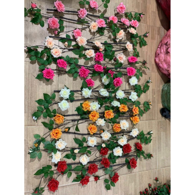 Dây leo hoa hồng giả - Nhiều màu sắc - Hàng cao cấp - Cây giả, hoa lụa Decor trang trí nhà cửa